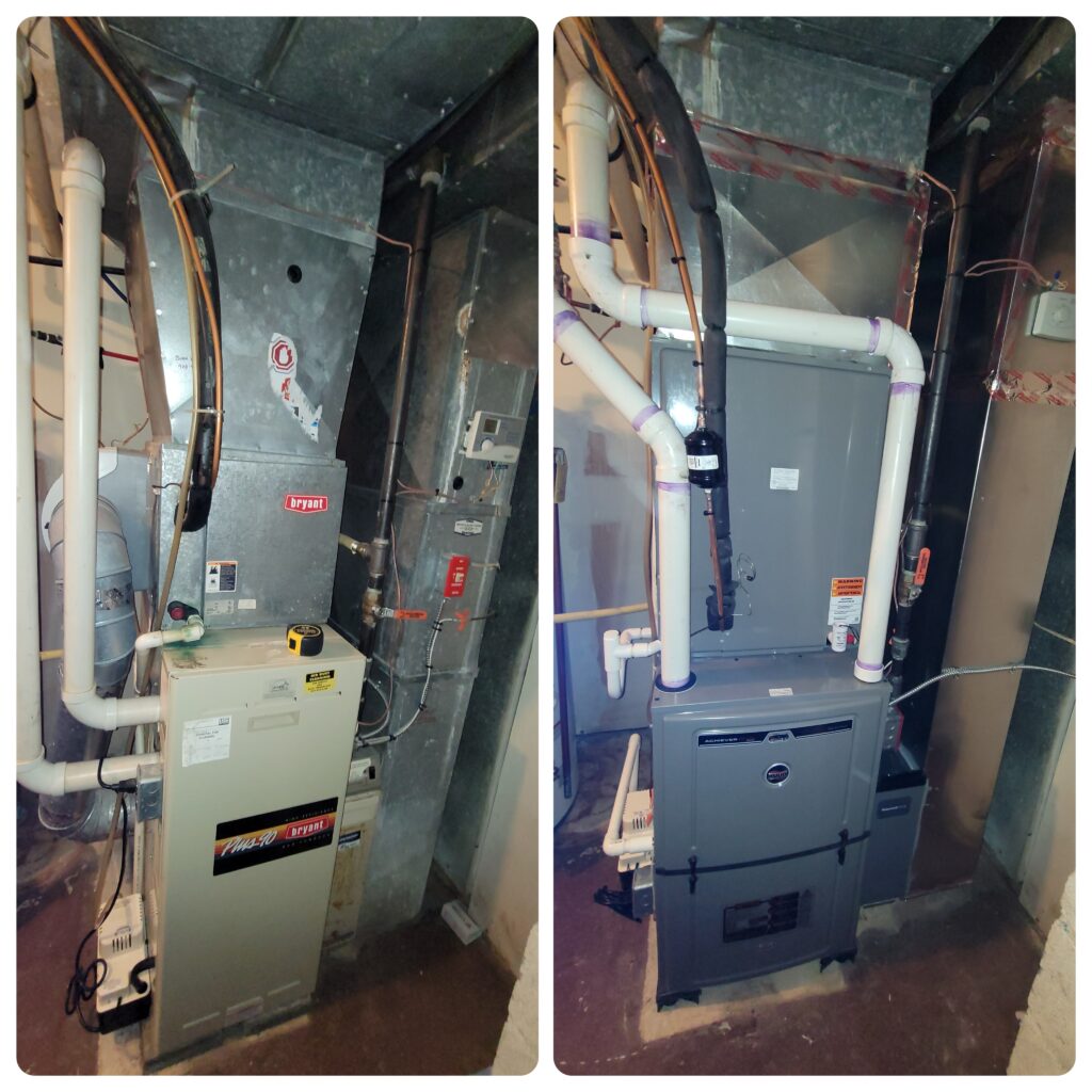 HVAC unit Before and After